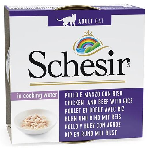 Schesir Chicken And Beef With Rice in cooking water