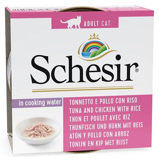 Schesir Tuna And Chicken With Rice in cooking water
