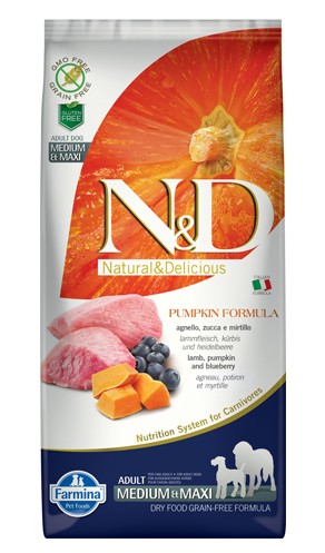 N&D Adult Medium & Maxi Pumpkin Lamb & Blueberry