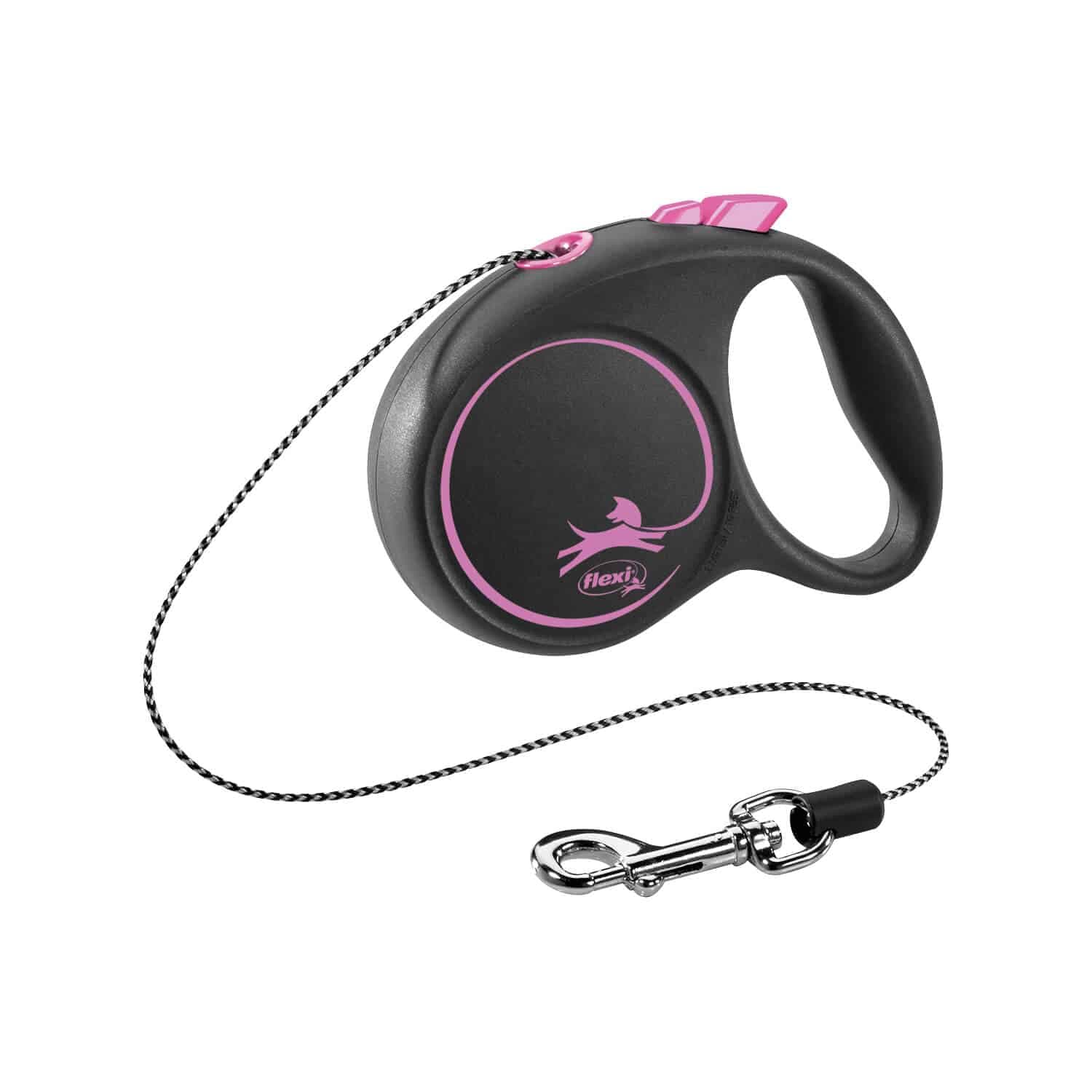 Flexi Black Design Pink Cord