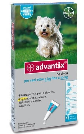 Bayer Advantix Spot On 4 - 10 кг.