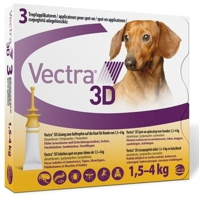 Ceva Vectra 3D Dog Spot On 1,5 - 4 кг.