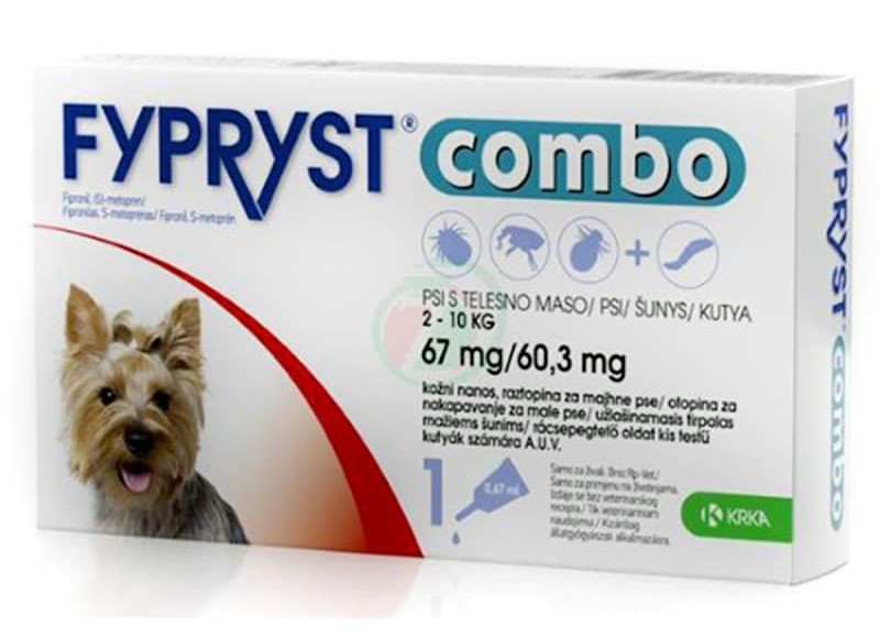Krka Fypryst Combo Dog Spot On 2-10кг.