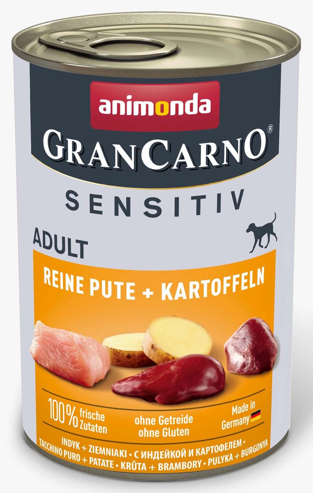 Animonda GranCarno Sensitiv Adult Pure Turkey+potatoes
