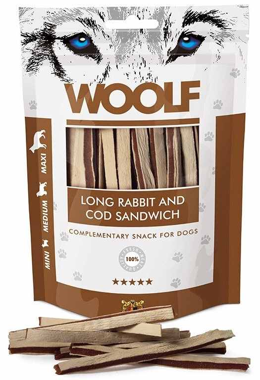 Woolf Dog Long Rabbit and Cod Sandwich