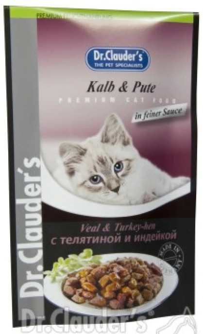 Dr.Clauder Cat Premium Pouches Beef and Turkey
