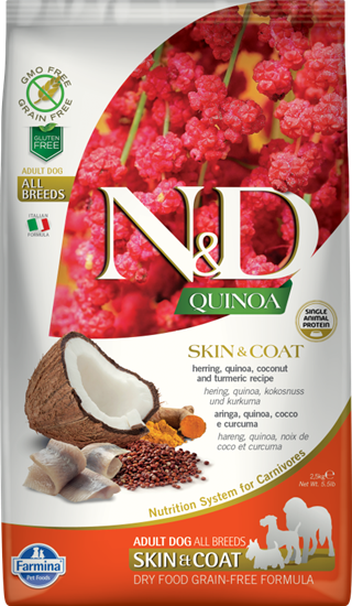 N&D Adult Dog Skin&Coat Herring, Coco, Quinoa and Turmeric