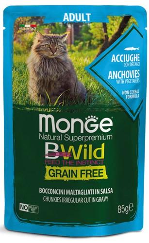 Monge BWild GRAIN FREE Adult Anchovy with vegetables