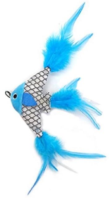 Pet Interest Sea Fish with Silver vine & Feathers