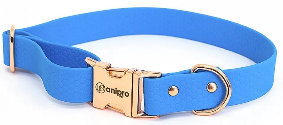 Anipro Hexagon Dog Collar Light Blue
