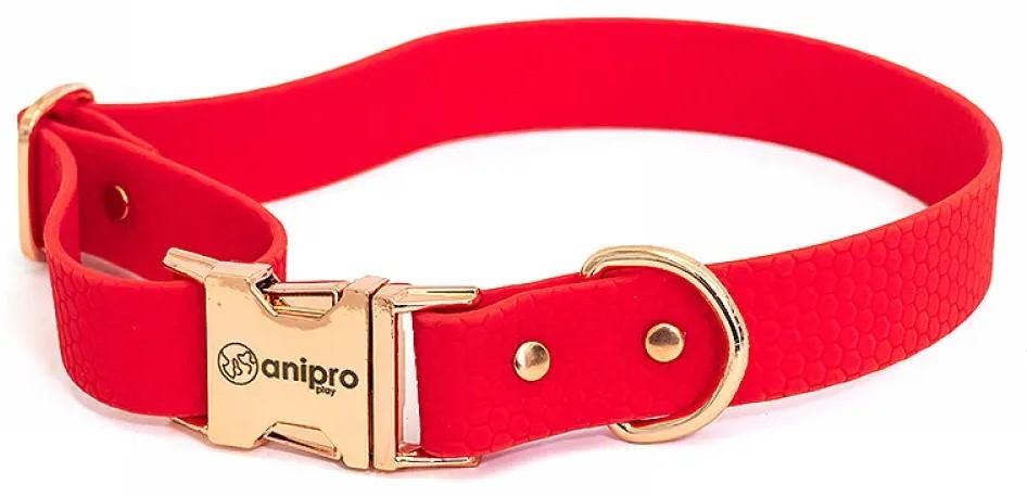 Anipro Hexagon Dog Collar Red